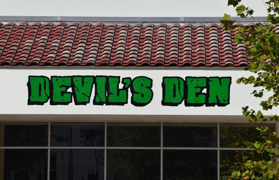 Devils Den mural found on the gym.
