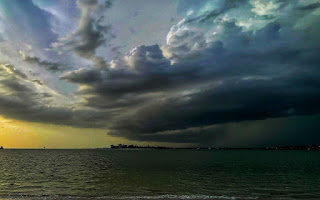 Scene from St. Pete Beach prior to Hurricane Helene.