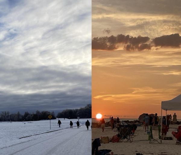 The contrast between a northern winter and a Florida winter