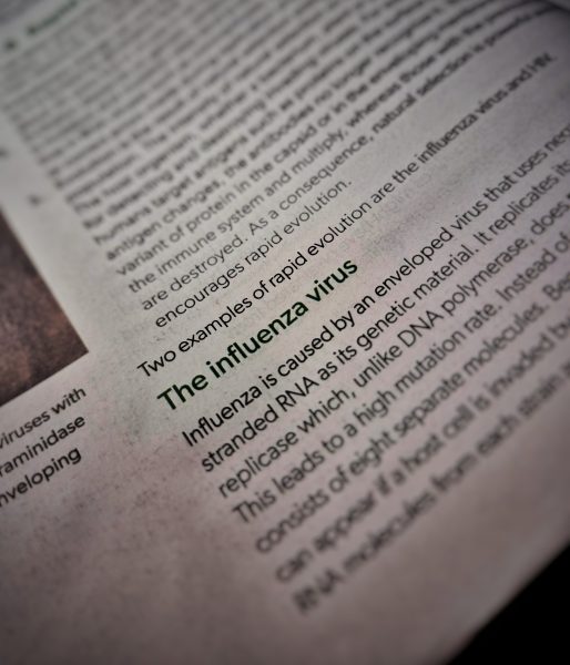 Textbook defining the flu virus.